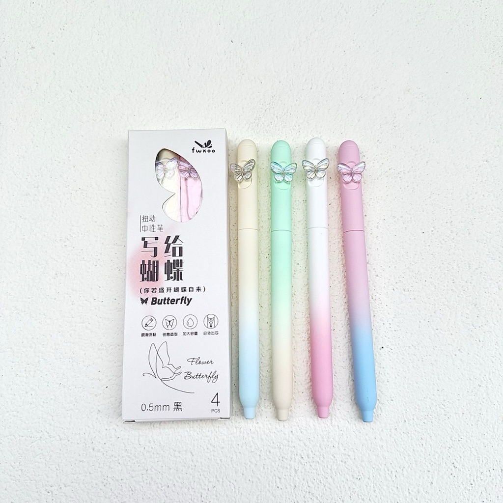 

Pena Gradasi Unik Pulpen Bolpen Mekanik Twist 0.5mm isi 4pcs