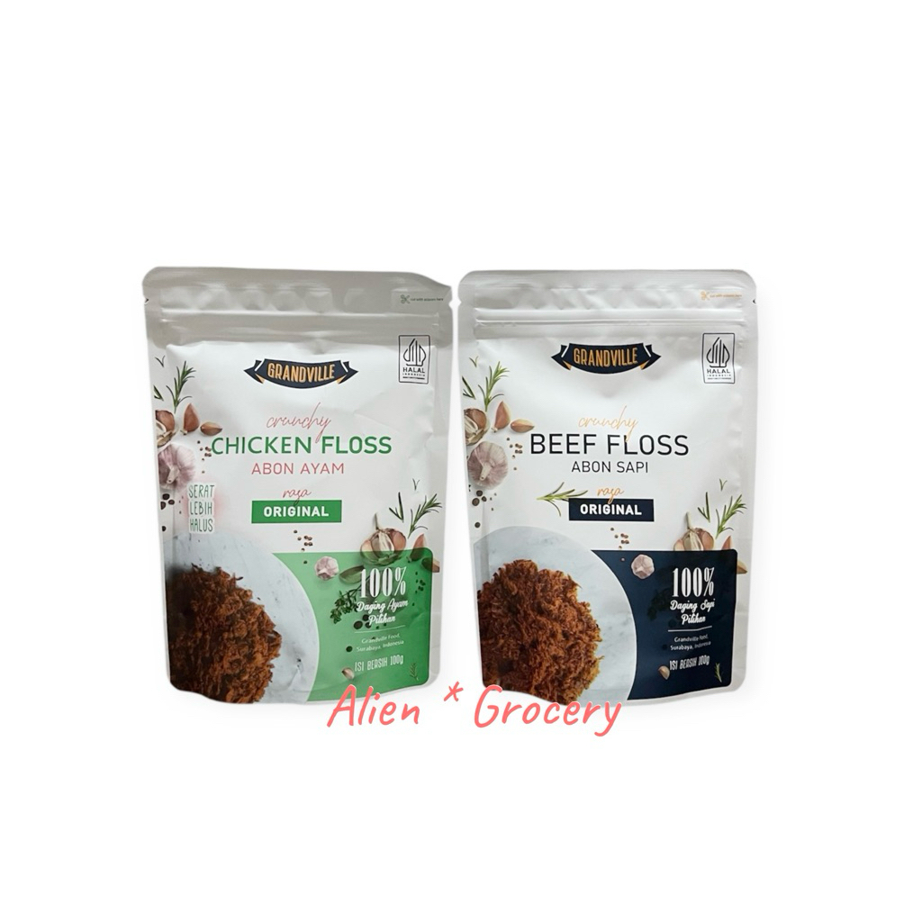 

GRANDVILLE GRAND VILLE Abon Ayam Sapi Crunchy Chicken Beef Floss Original 100gr