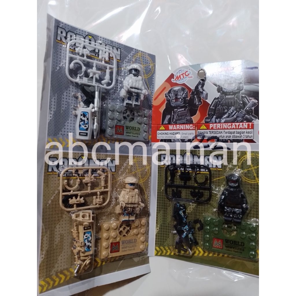 3 PCS ROBOMAN TENTARA TACTICAL