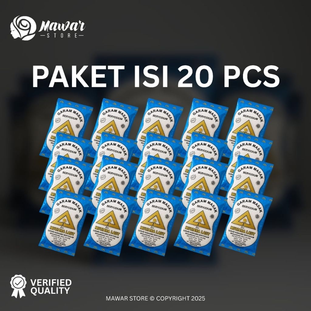 

[ 20 pcs ] 200gr GARAM MASAK BERYODIUM BUMBU DAPUR CAP MUTIARA LAUT