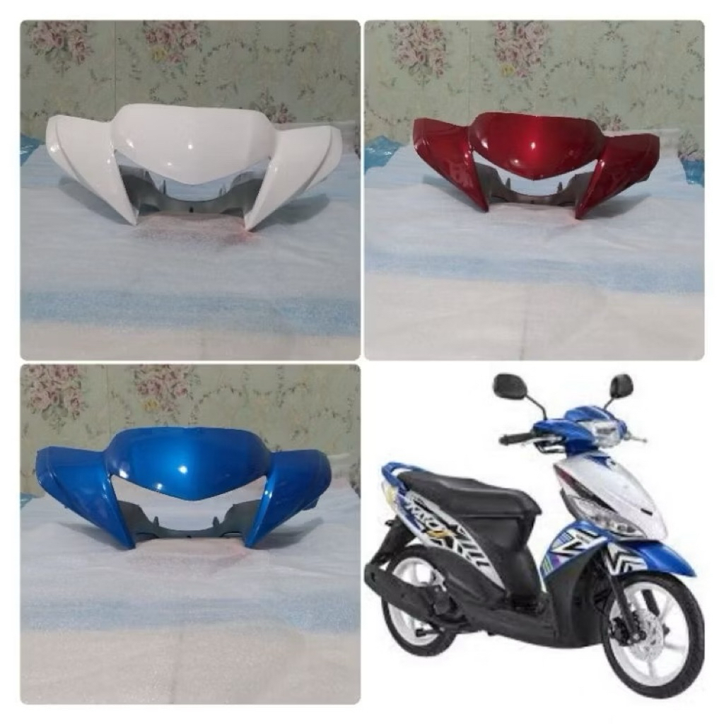 batok lampu depan mio j warna merah biru putih
