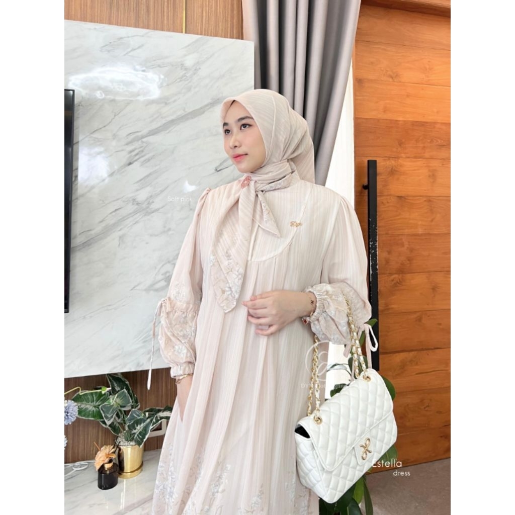 DYN Clothingline Estella Dress (READY)| Gamis kekinian | Gamis kondangan | Gamis elegan