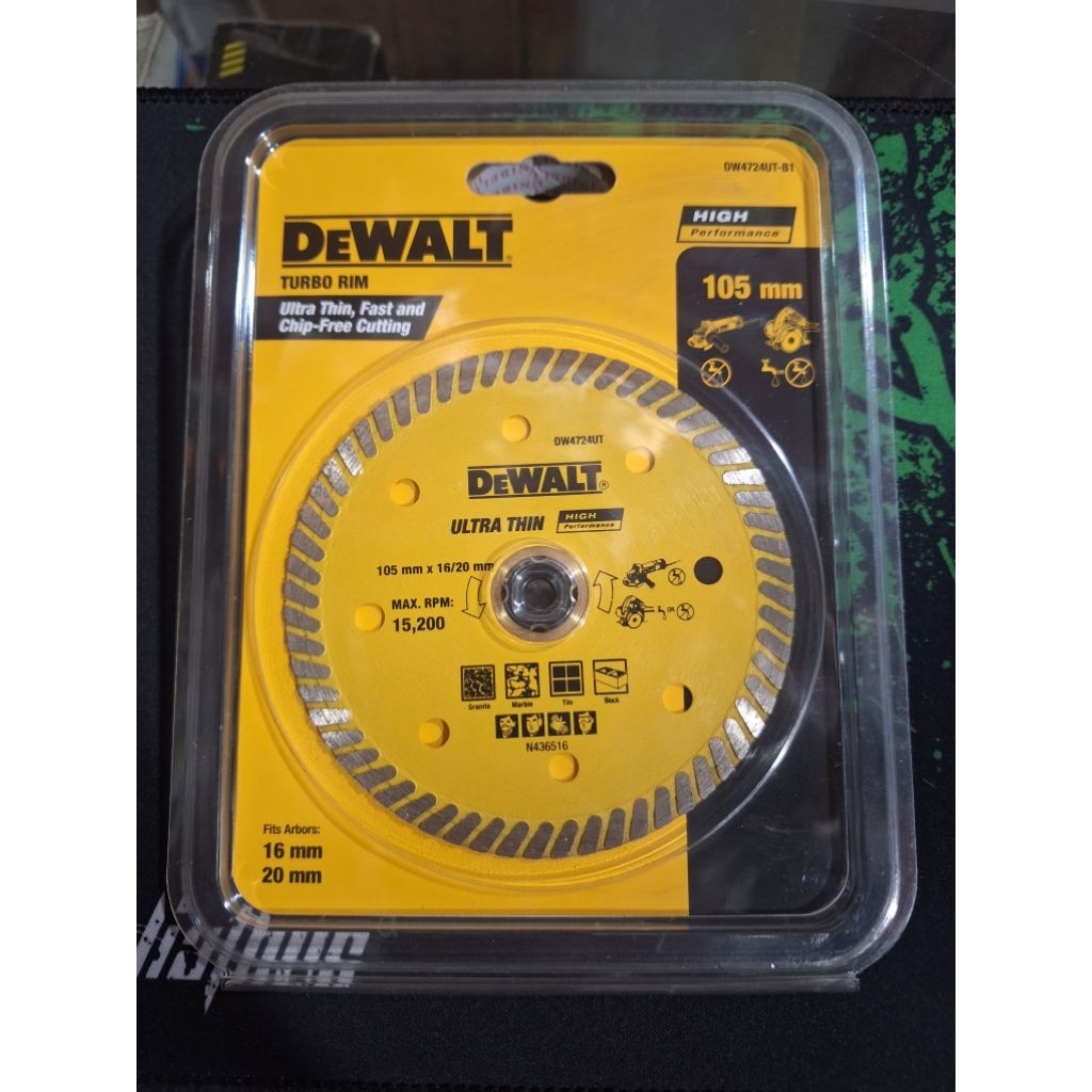 Mata Gerinda potong DEWALT TURBO RIM Untuk (Granite, Marmer, dam Keramik, dll )