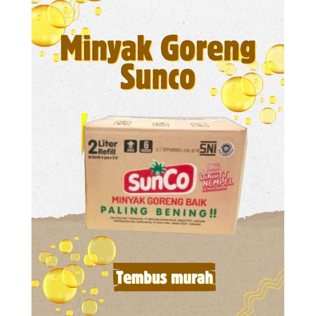 

Minyak Goreng Sunco 1 Dus (6x2L) | Minyak Goreng Refill Sunco 2 Liter Paling Bening - Harga Murah