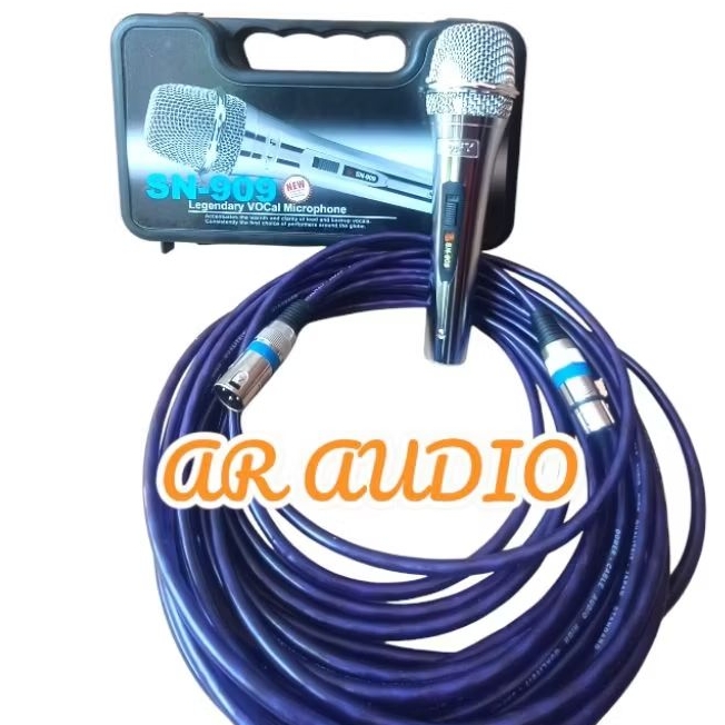 Mic kabel panjang 10 meter micropone vocal suara peka ngebas JERNIH microfon kraoke micropone SN 909