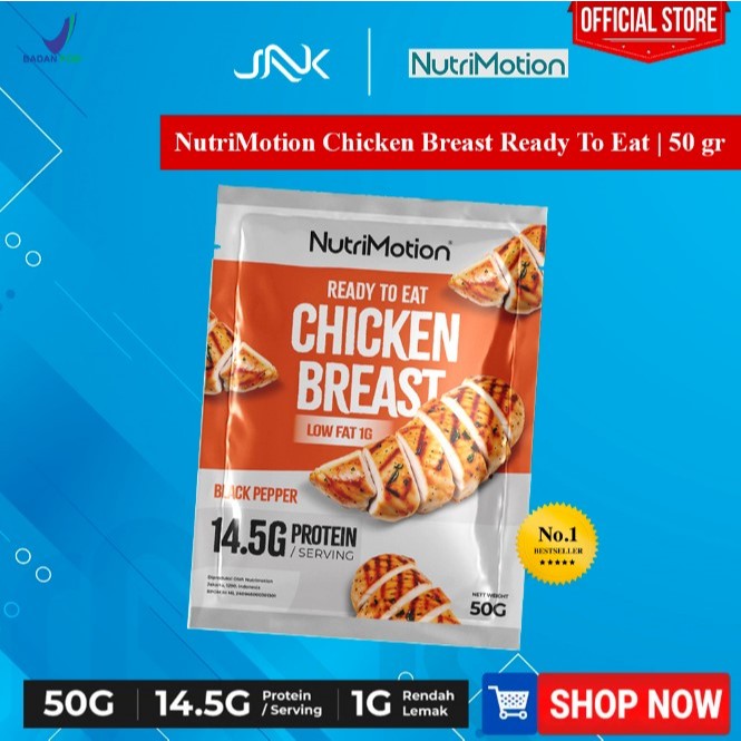 

Nutrimotion Dada Ayam Tinggi Protein Ready to Eat | Rendah Lemak & Kalori Low Fat Rasa Blackpepper