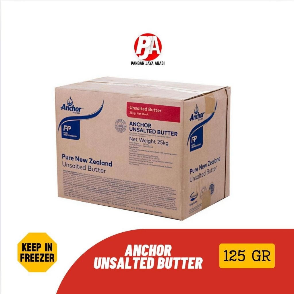 

Unsalted Butter Anchor Kemasan 125 Gram Mentega Tawar
