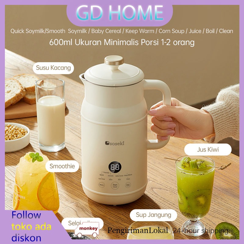 

GD HOME Soy Milk Maker Suara lembut Gaya Jepang Mesin Susu Kedelai 10 in 1 Multifungsi