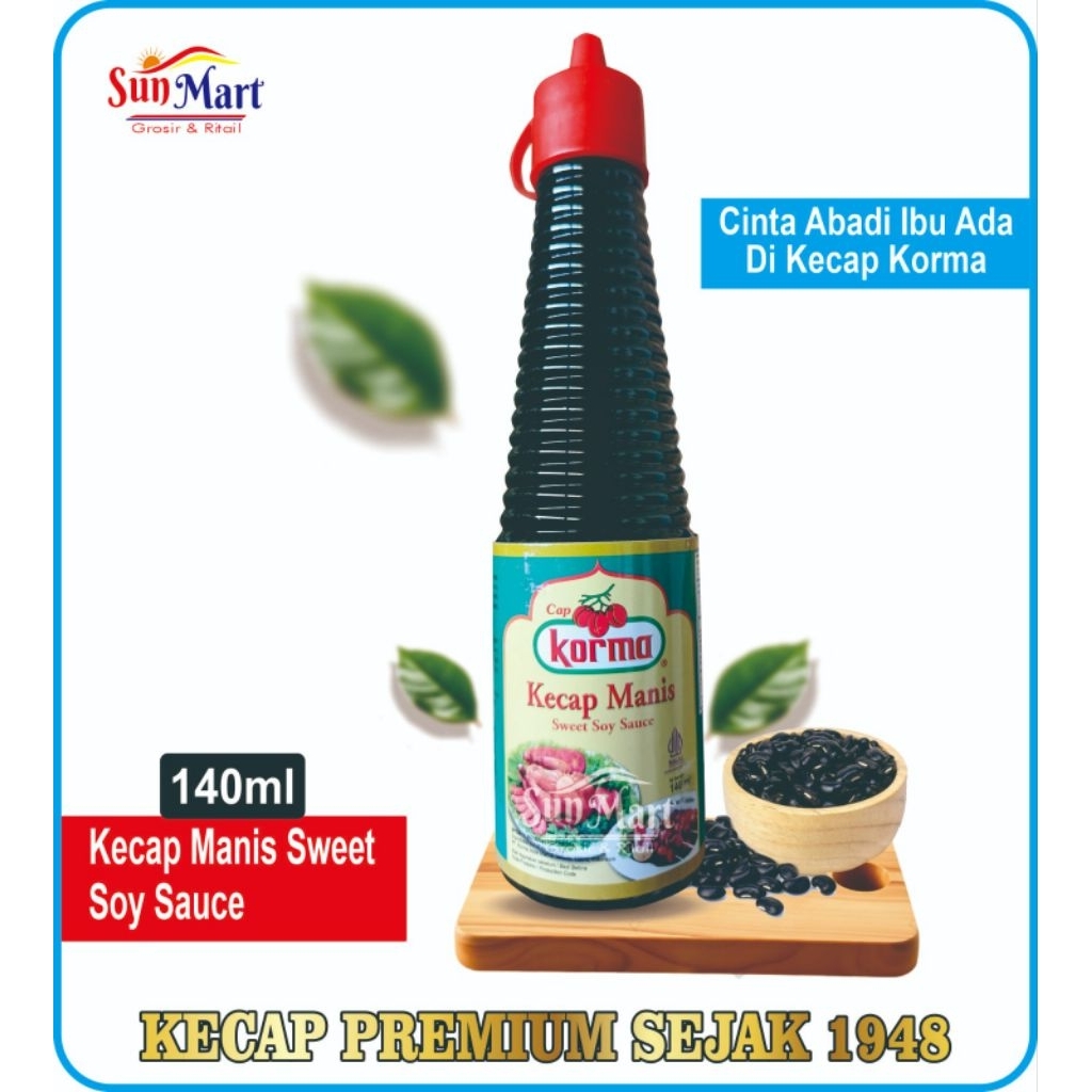 

KECAP MANIS Cap KORMA 1pcs x 140ml kemasan botol plastik