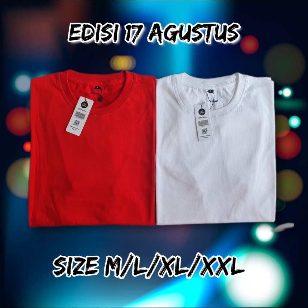 kaos polos pendek catton combed premiun