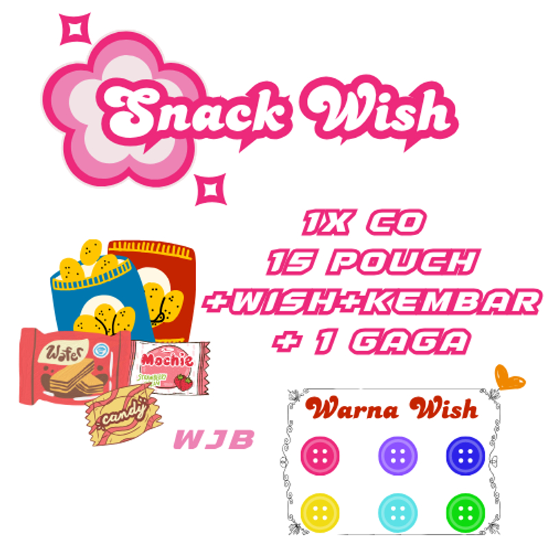 

Snack Wish 15 Pouch (1 Warna Wish+ Warna Kembar+ 1 Gaga)