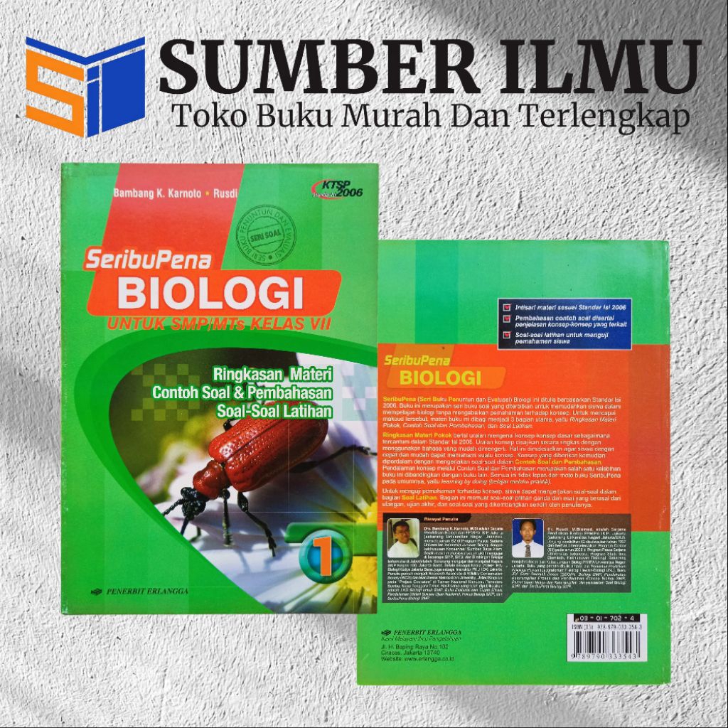 Buku Seri Soal Seribu Pena Biologi untuk SMP/MTs Kelas 7, 8, 9 Kurikulum KTSP 2006