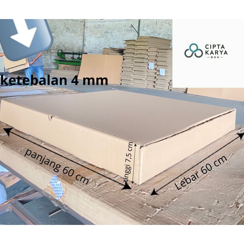 

kardus box packing diecut 60x60x7, 5
