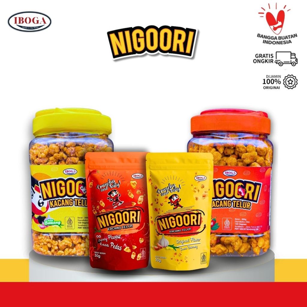 

[BELI 1 GRATIS 1 ] NIGOORI SNACK CAMILAN KACANG TELUR KACANG MEDAN KACANG KRIBO