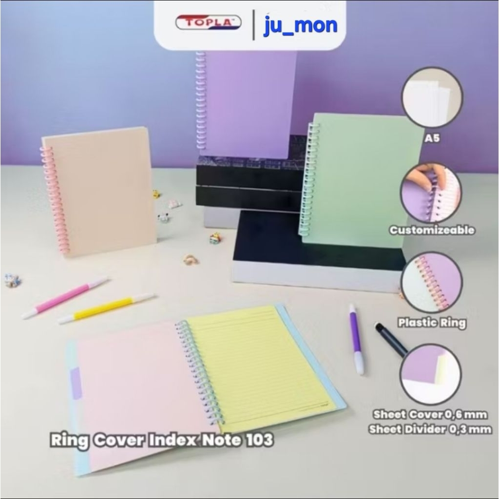 

Notebook Spiral/ Ring Index/ Isi Ulang Notebook Topla A5/ B5