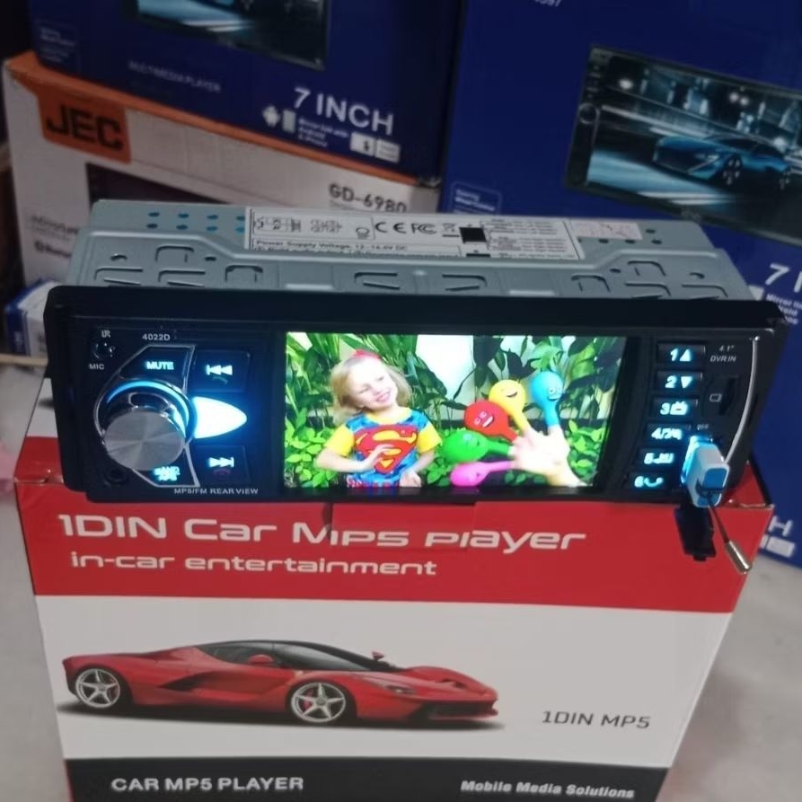 Head Unit Single Din 4,1 inch MP5 Player USB Bluetooth Slot Kartu SD AUX