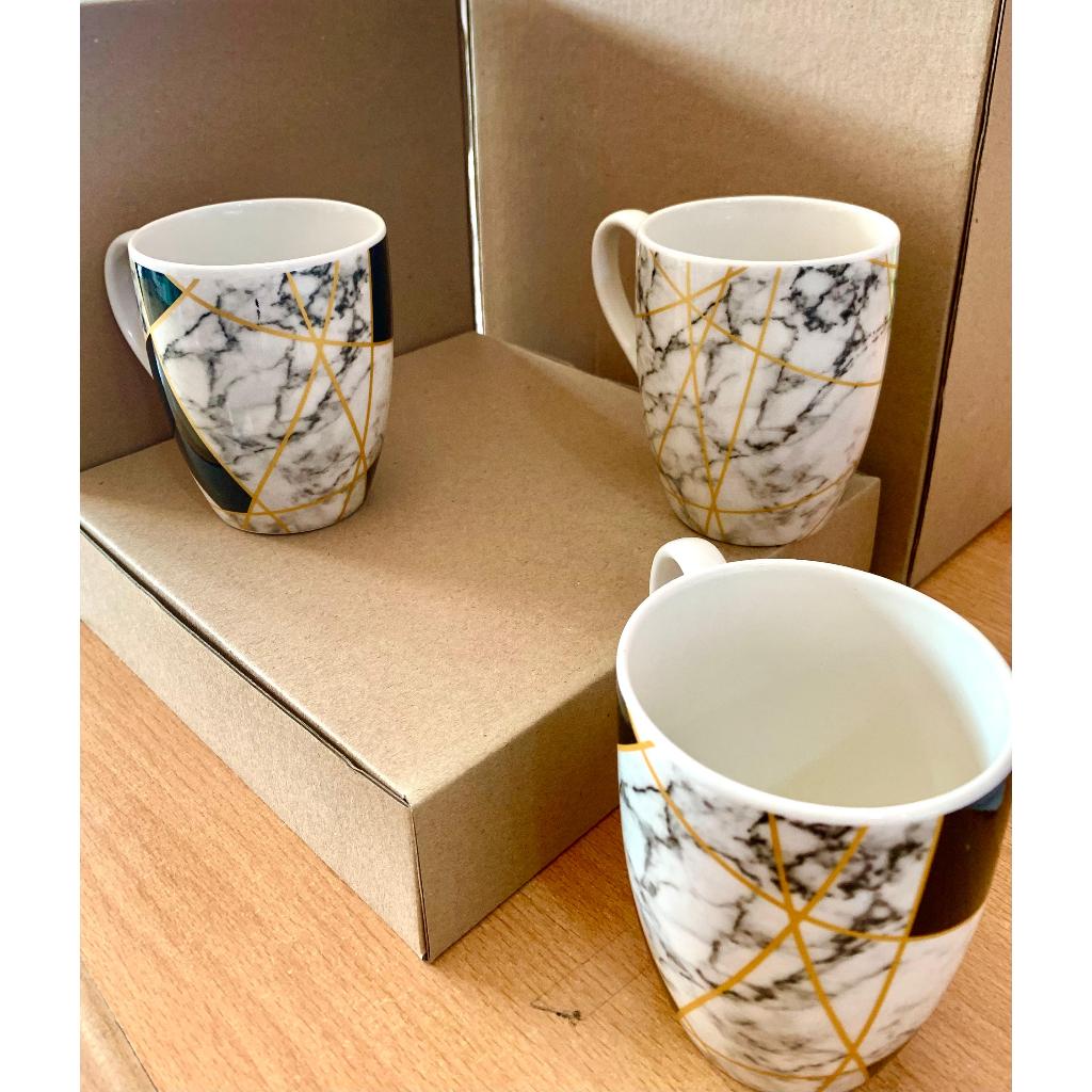 (Khusus Kota Batam ) Set Gelas Hias - Set Gelas Gift Cantik - Set Pajangan Gelas Hias Kado