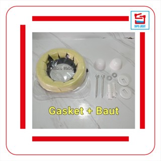 GASKET CLOSET / DODOL CLOSET / TOILET BOWL GASKET - Gasket + Baut
