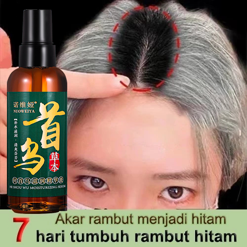 Penghitam Rambut Uban Serum 100ml Serum penghitam rambut uban Serum rambut rontok ampuh menghilangka