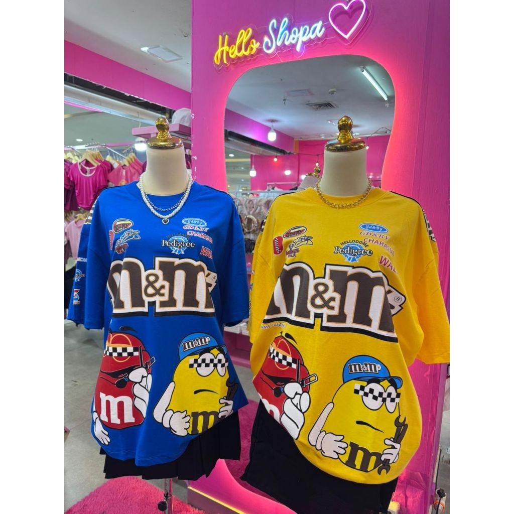 kaos oversize flower mnm bkk