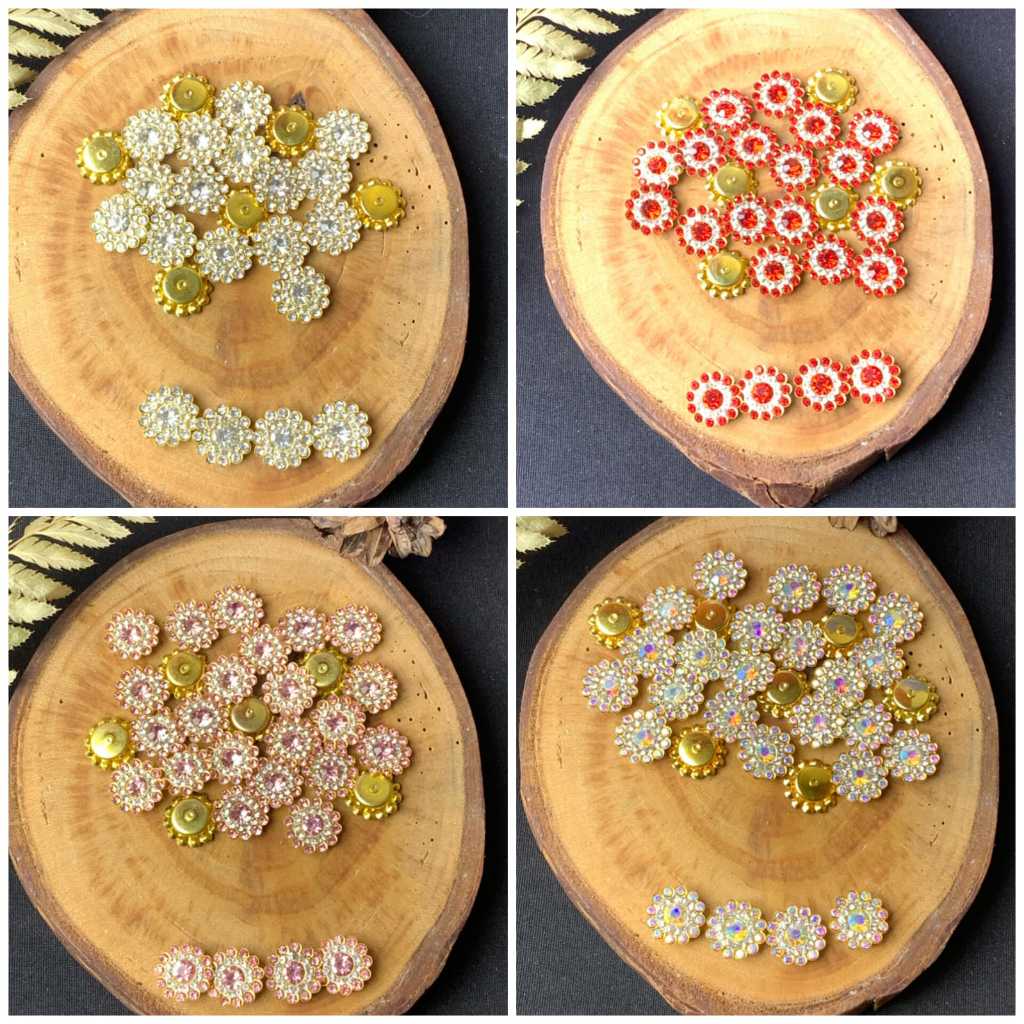 @50PCS DIAMOND CANGKANG MATAHARI 14ML GOLD(CM100)