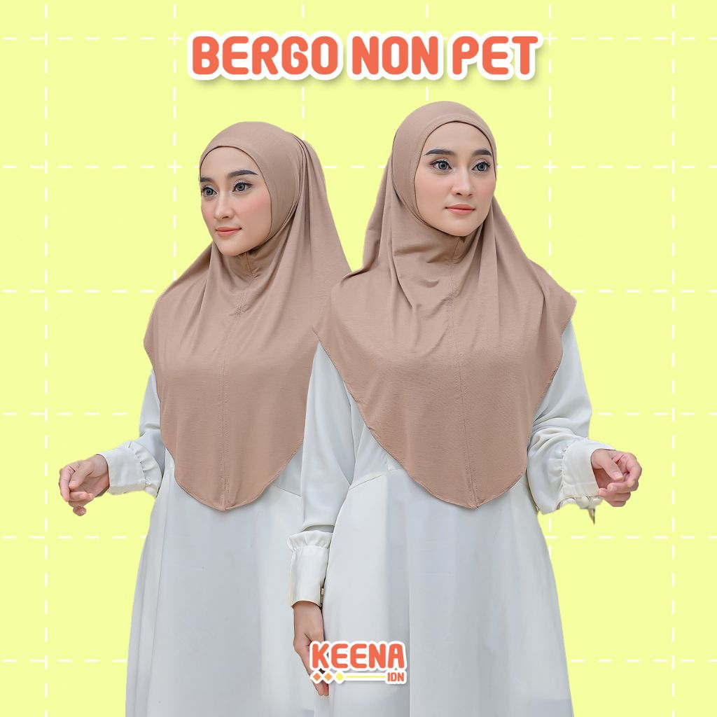 KEENA Hijab Instant Jiso non pet Bahan Kaos Rayon Premium