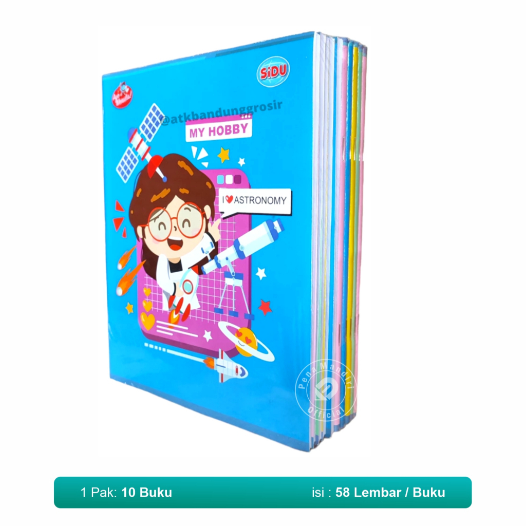 

BUKU TULIS GARIS SINAR DUNIA SIDU 58 LEMBAR 1 PAK ISI 10 BUKU
