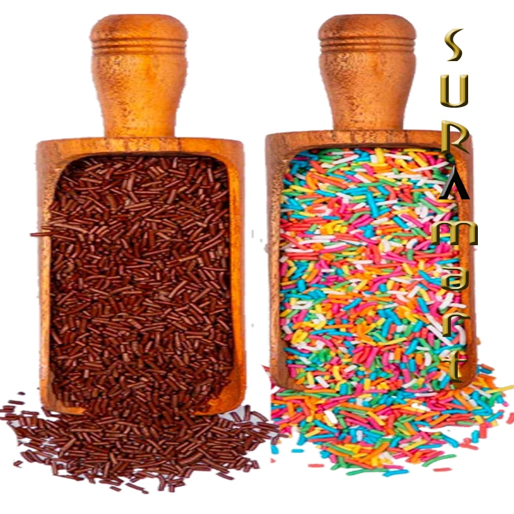 

(250 gr) MESES Coklat Meisis Warna Premium Warna Warni Meisis Coklat Topping Baking Bahan Kue