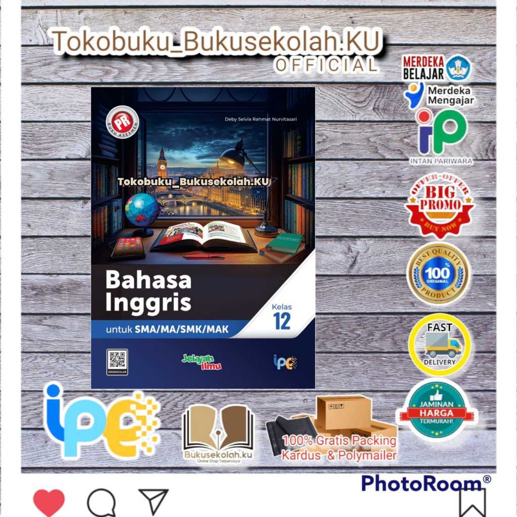 diskon BUKU PR ASESMEN BAHASA INGGRIS KELAS 12 TAHUNAN terbaru 2025/2026 INTAN PARIWARA