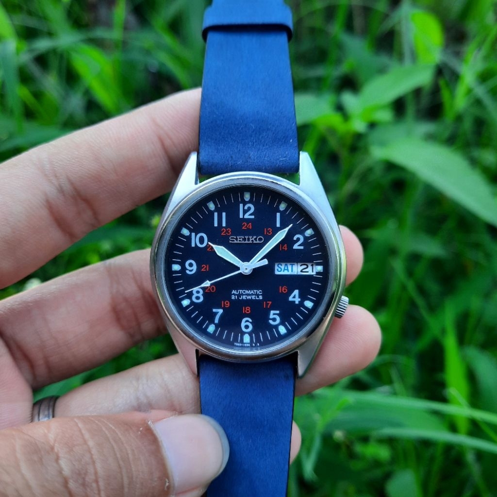 Seiko 5 Military Automatic SNX429K Pepsi Blue Red SNX429 7S26-00D0 Not SKX429 SNK807