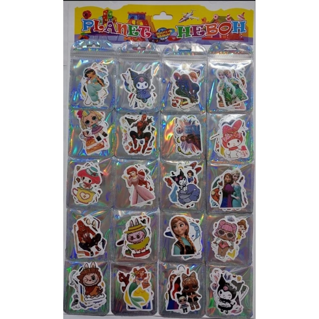 

mainan stiker keren isi 20 pcs,satu pcs 7 isi