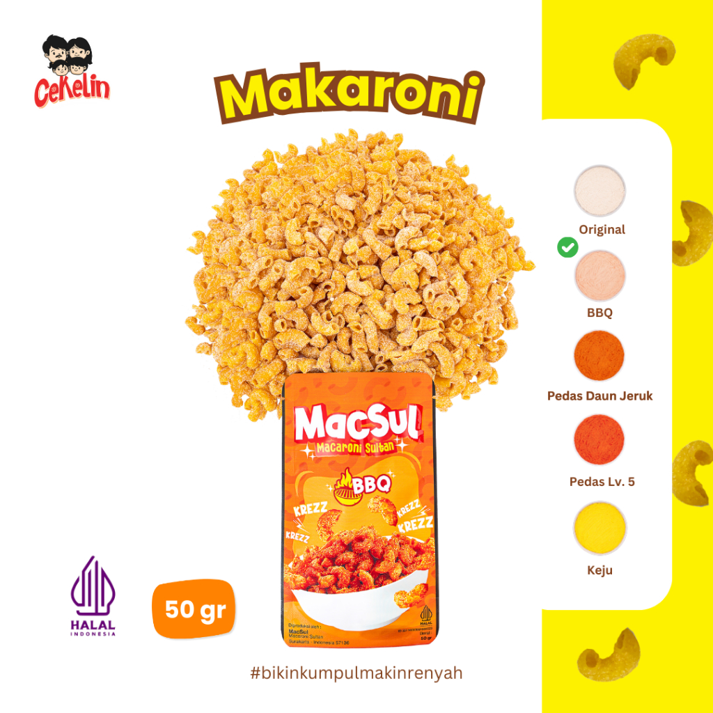

Cemilan Makaroni - isi 50 gr