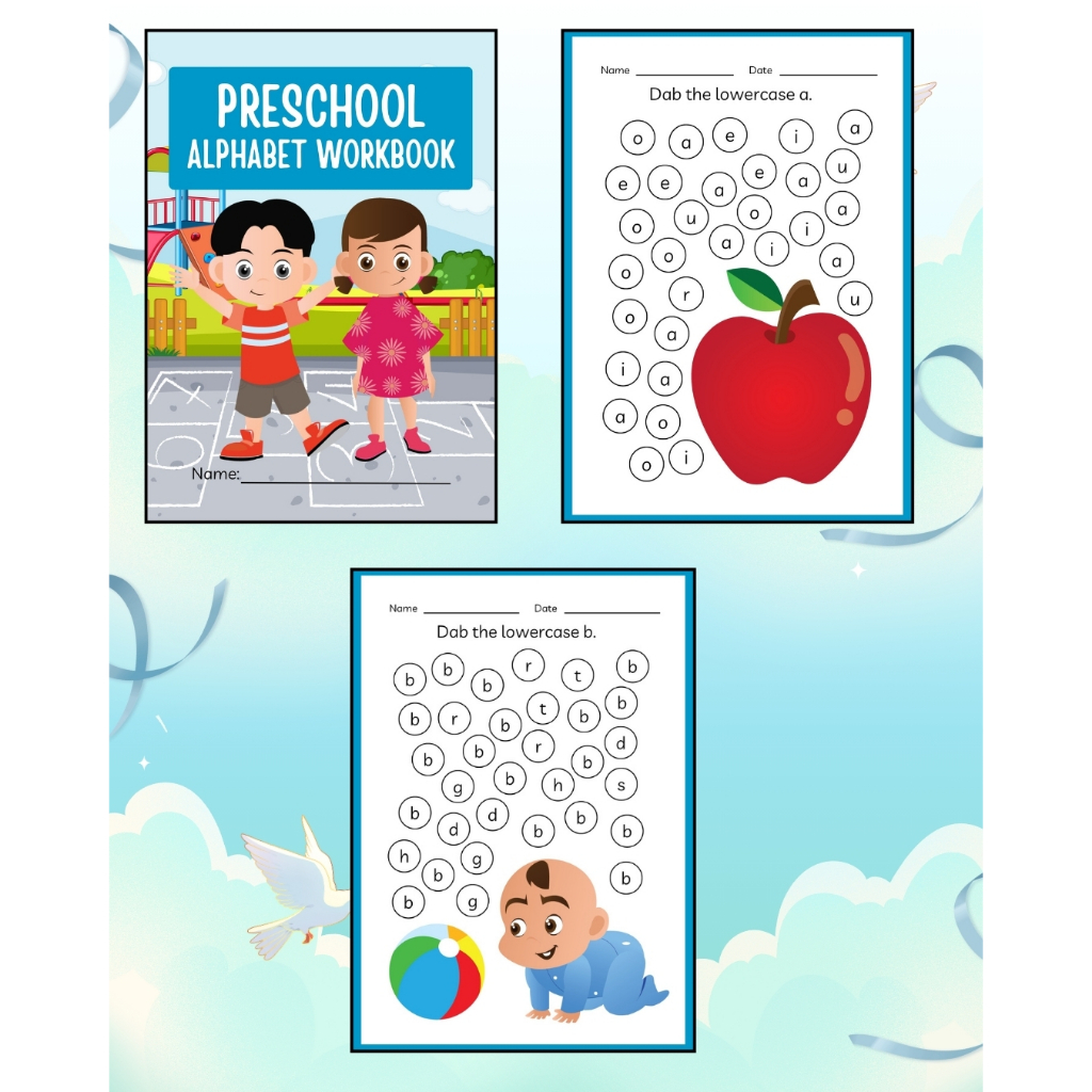 

LEMBAR KERJA - WHORKSHEET - AKTIVITAS BELAJAR - MENGENAL - HURUF - ALPHABET ANAK PAUD - TK