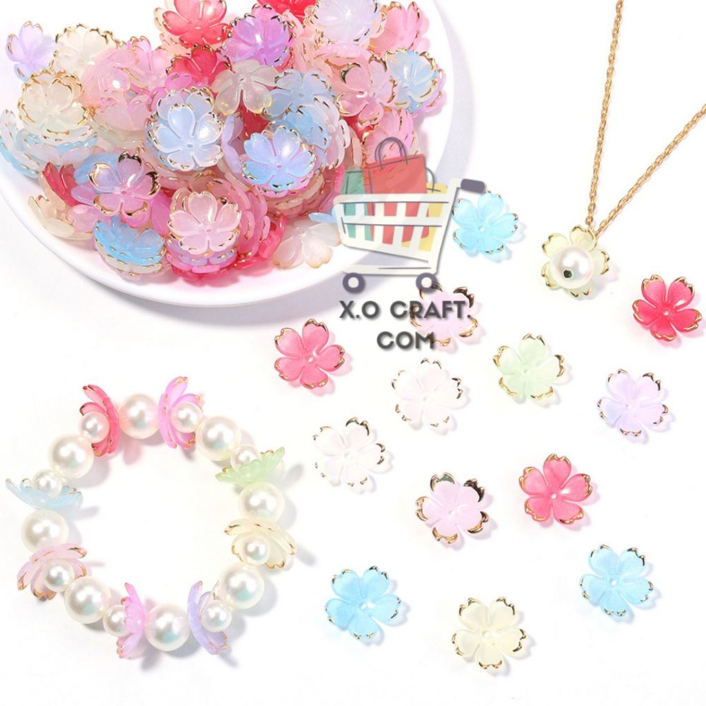 Manik Kelopak Bunga List Emas (25 gram)