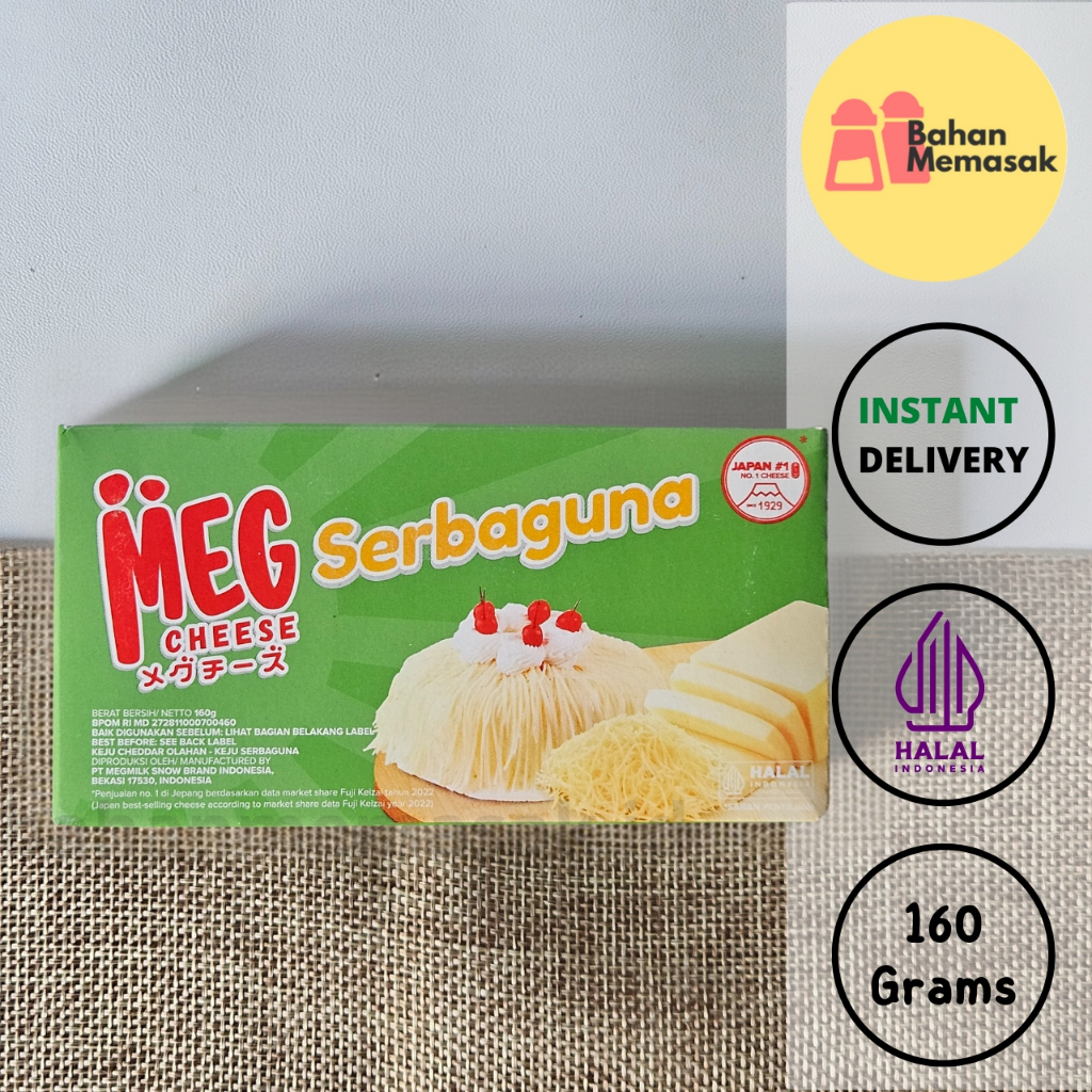 

Meg Keju Serbaguna Cheese Cheddar Olahan 160gr