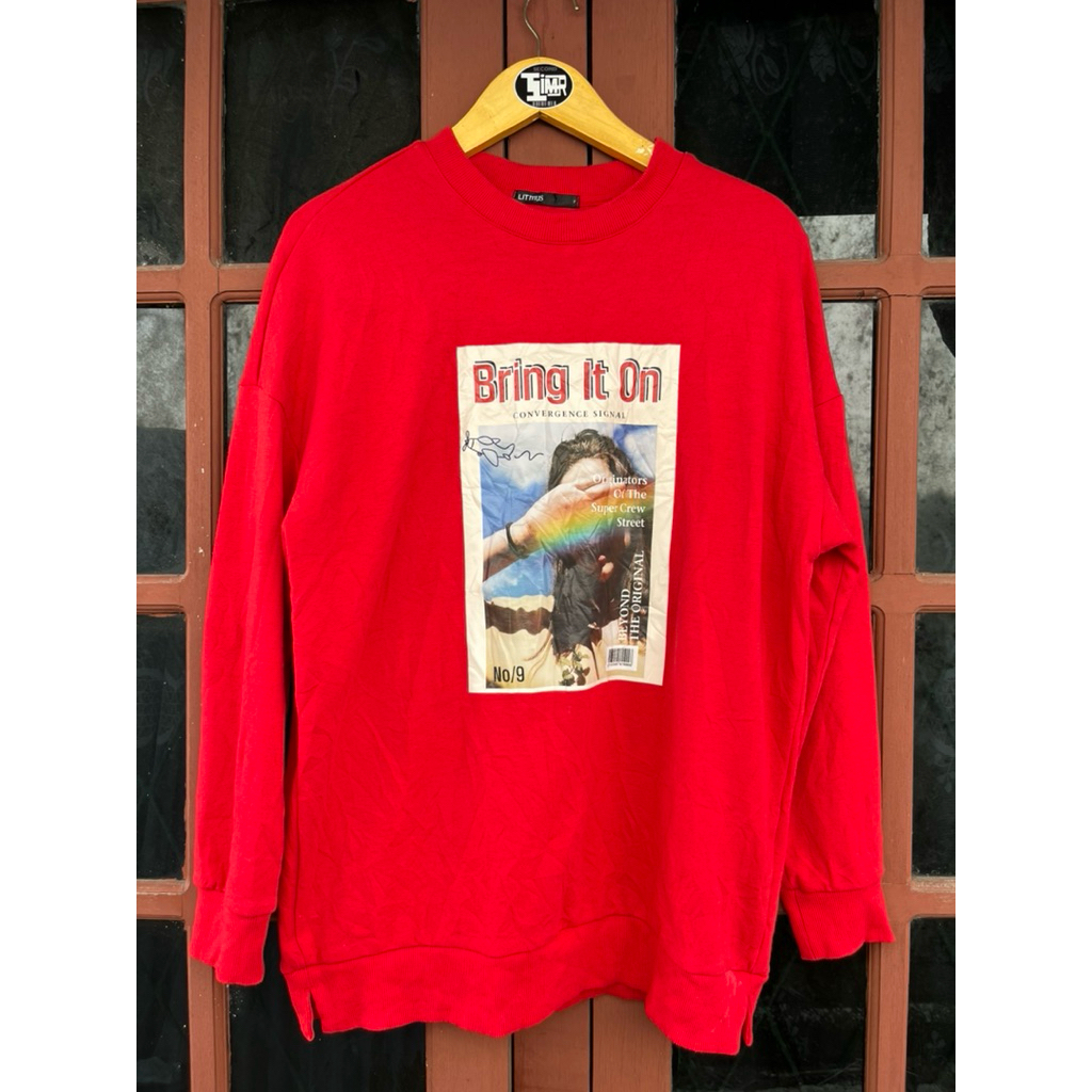CREWNECK PRIA LITMUS MERAH UK L