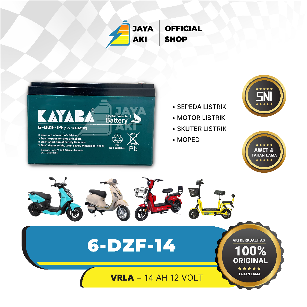Manequin_Stored Kayaba 6-Dzf-14 12V 14Ah Aki Sepeda Listrik