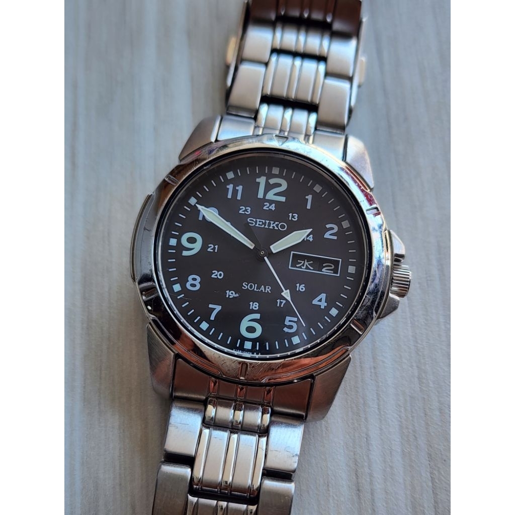 Seiko Spirit SBPX023 Military Style Solar JDM Day Kanji