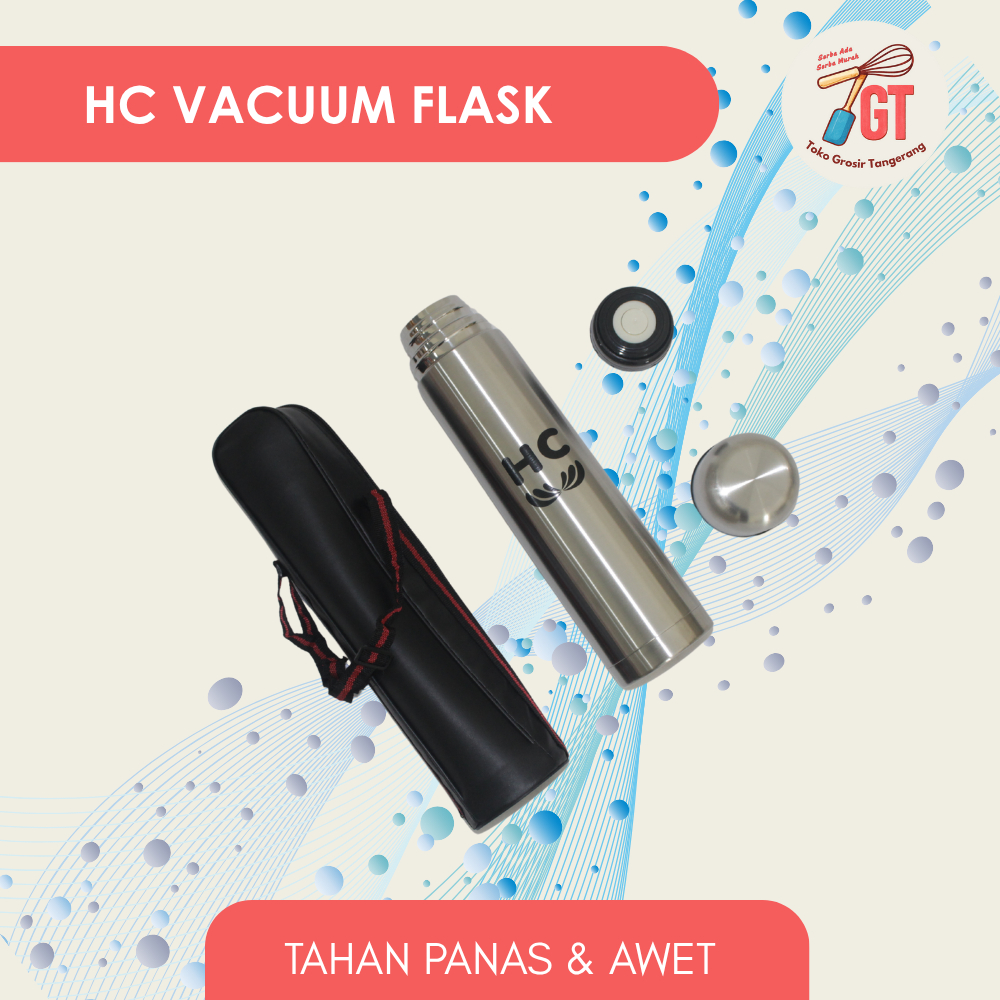 TERMOS AIR PANAS DAN DINGIN BOTOL MINUM HC / VACCUM FLASK HC & TAS - TAHAN 18 JAM