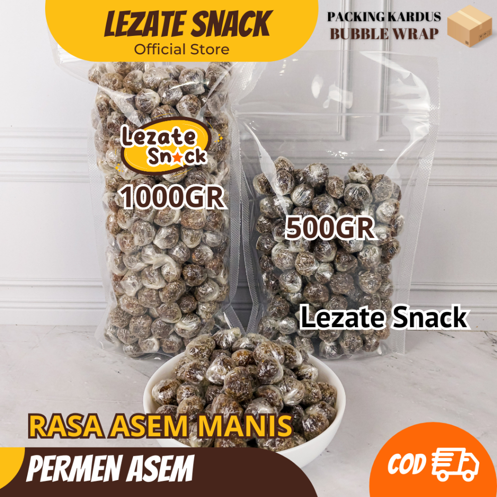

Permen Asem 1KG Manisan Buah Kiloan Murah Manis / Permen Asam Jawa Tamarin Candy Permen Jadul Permen Asam Gula Lezate