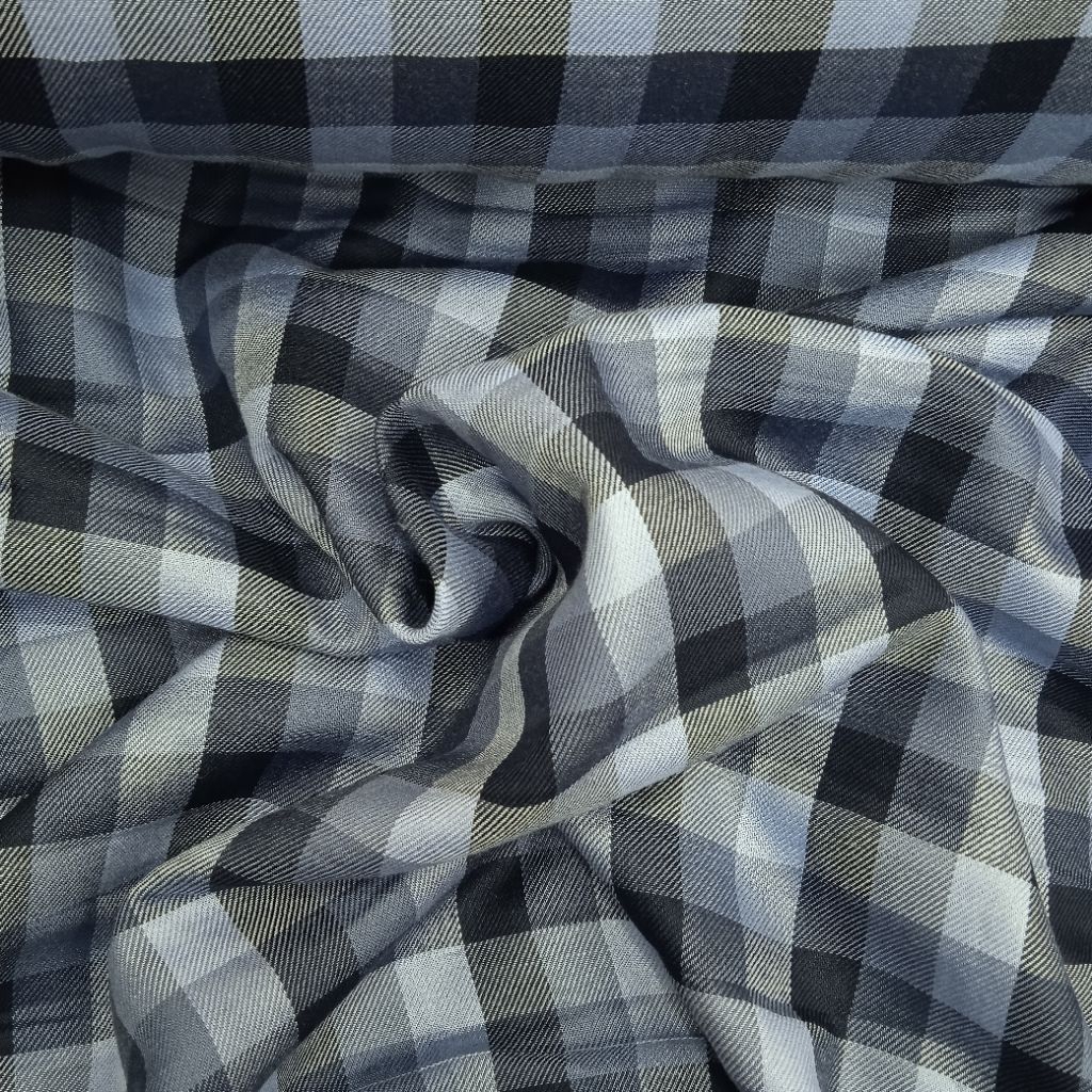 KAIN KATUN RAYON TWILL PREMIUM IMPORT MOTIF KOTAK