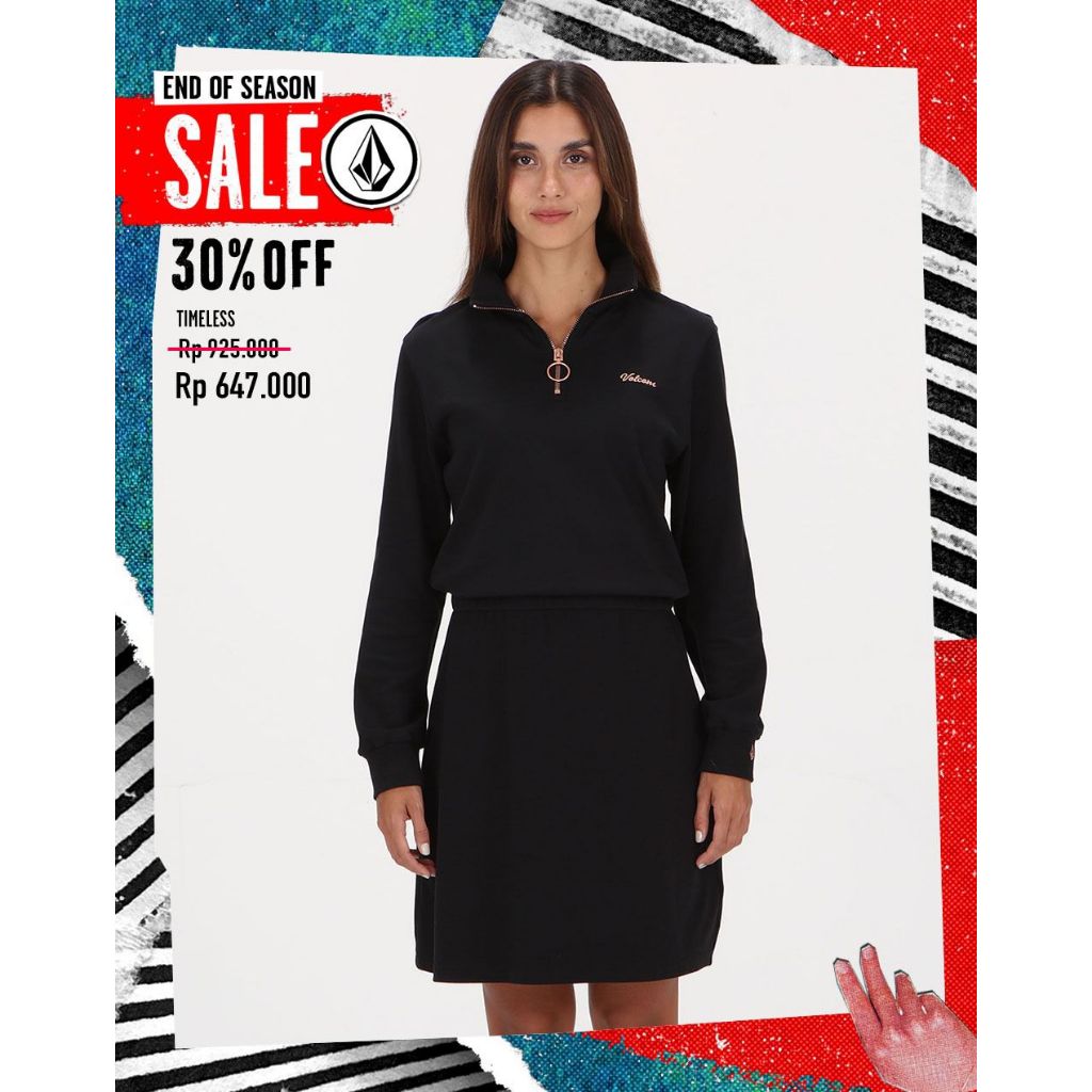 RAYSURF VOLCOM SALE DRESS WANITA 310101151 ORIGINAL