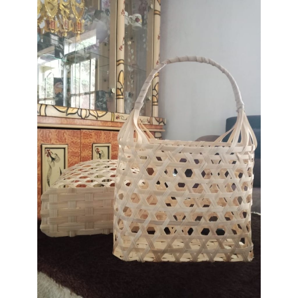 Tas keranjang anyaman bambu/Tas keranjang Parsel