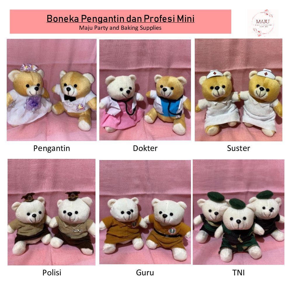 Boneka Pengantin dan Profesi Mini Real Picture COD buket hadiah graduation