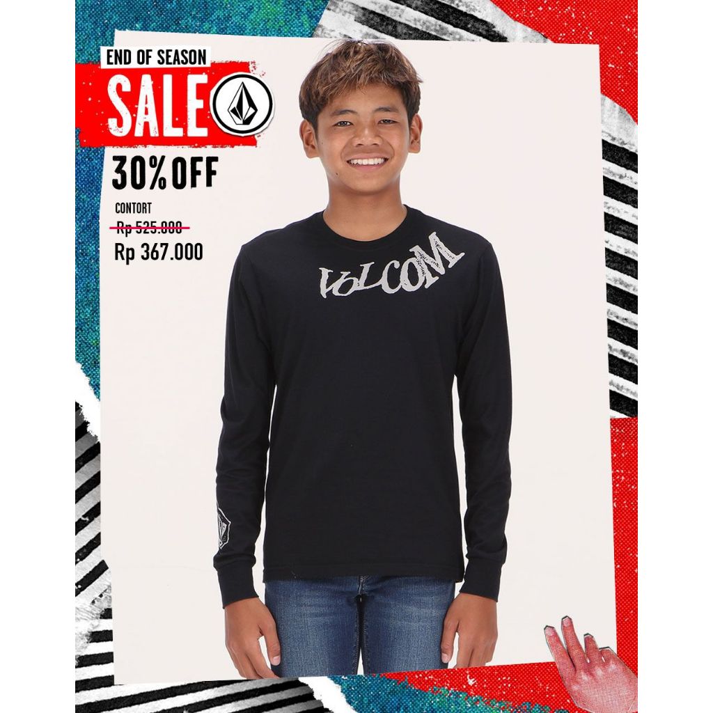 RAYSURF VOLCOM SALE T-SHIRT ANAK 370100555 ORIGINAL