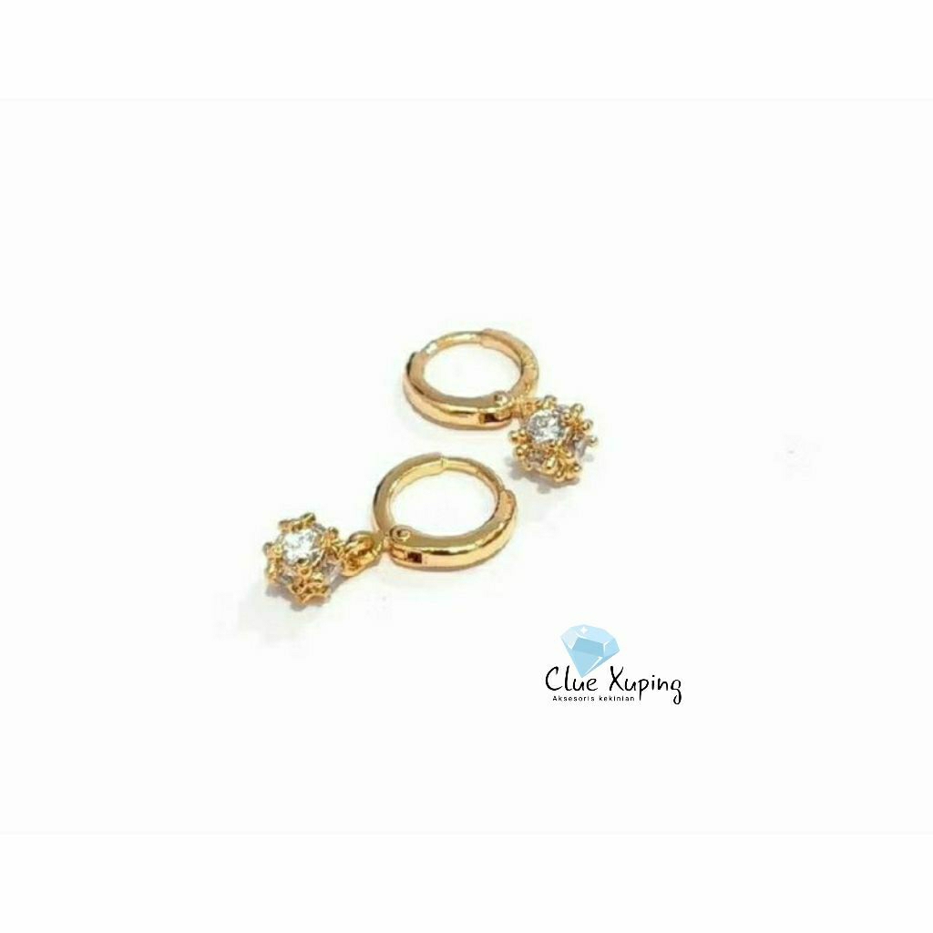 Anting Dancing Stone Permata xuping gold CX19062101