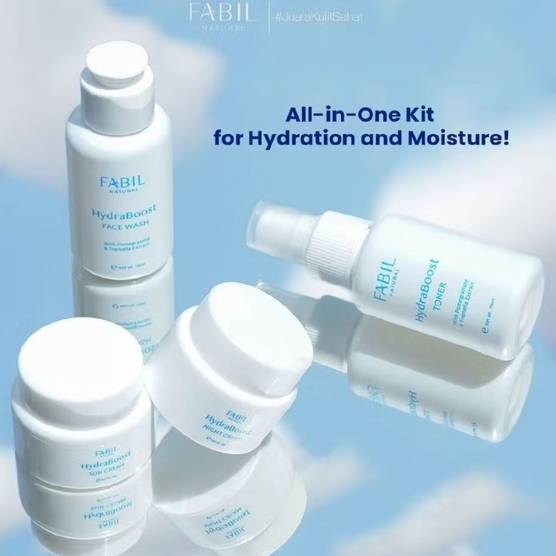 Fabil Natural Paket Hydraboost skincare traveling paket hydrating skincare haji & umroh perawatan ke