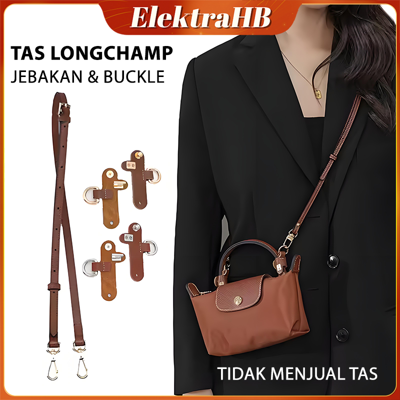 Tali Strap Tas Strap Tali Set Aksesori Longchamp Original Style - Tali Selempang Kulit Sintetis + Kl