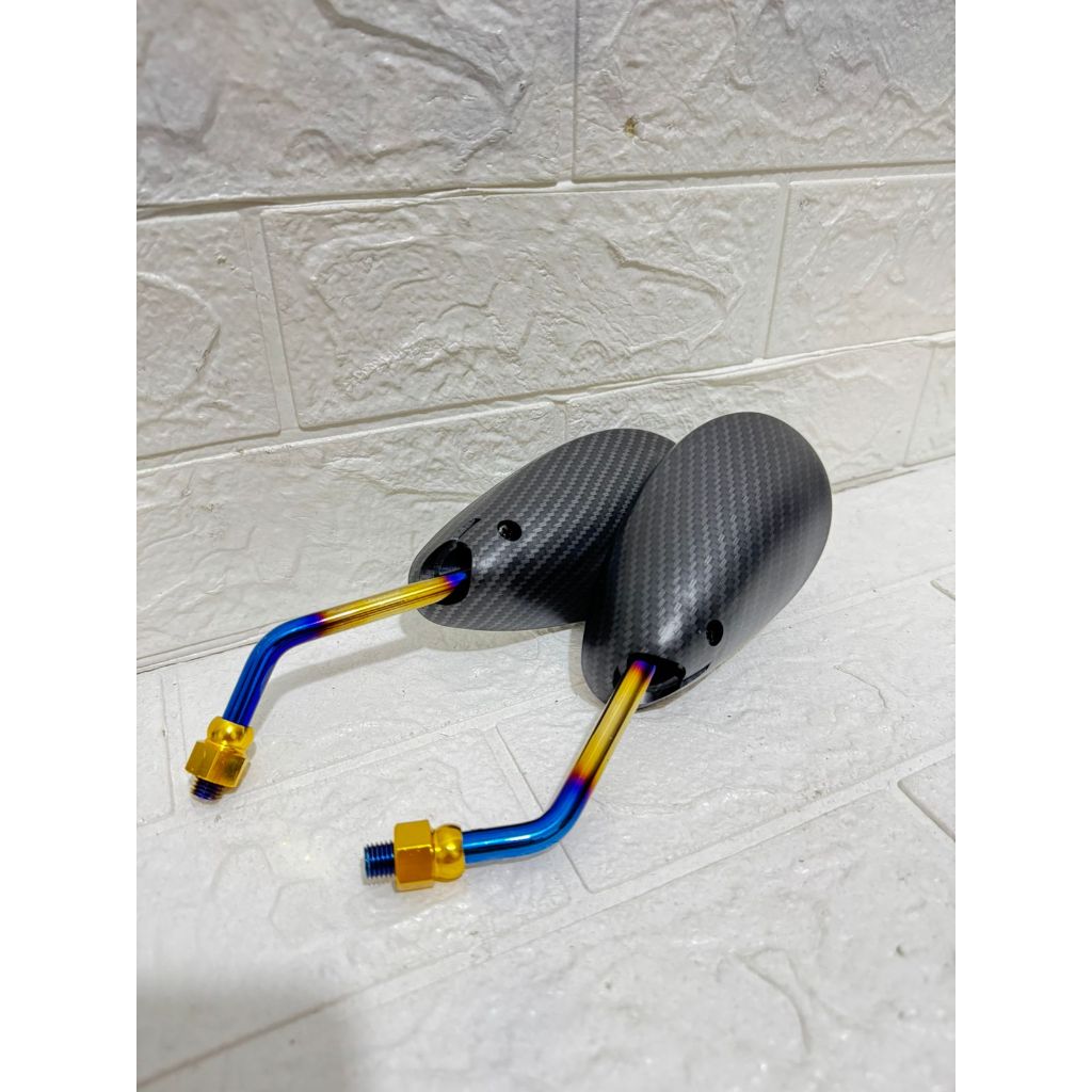 Spion Sepion GMA TST 1227 Satria Fu Gagang Carbon Karbon 2 Warna Kaca Spion Satria Fu Pnp