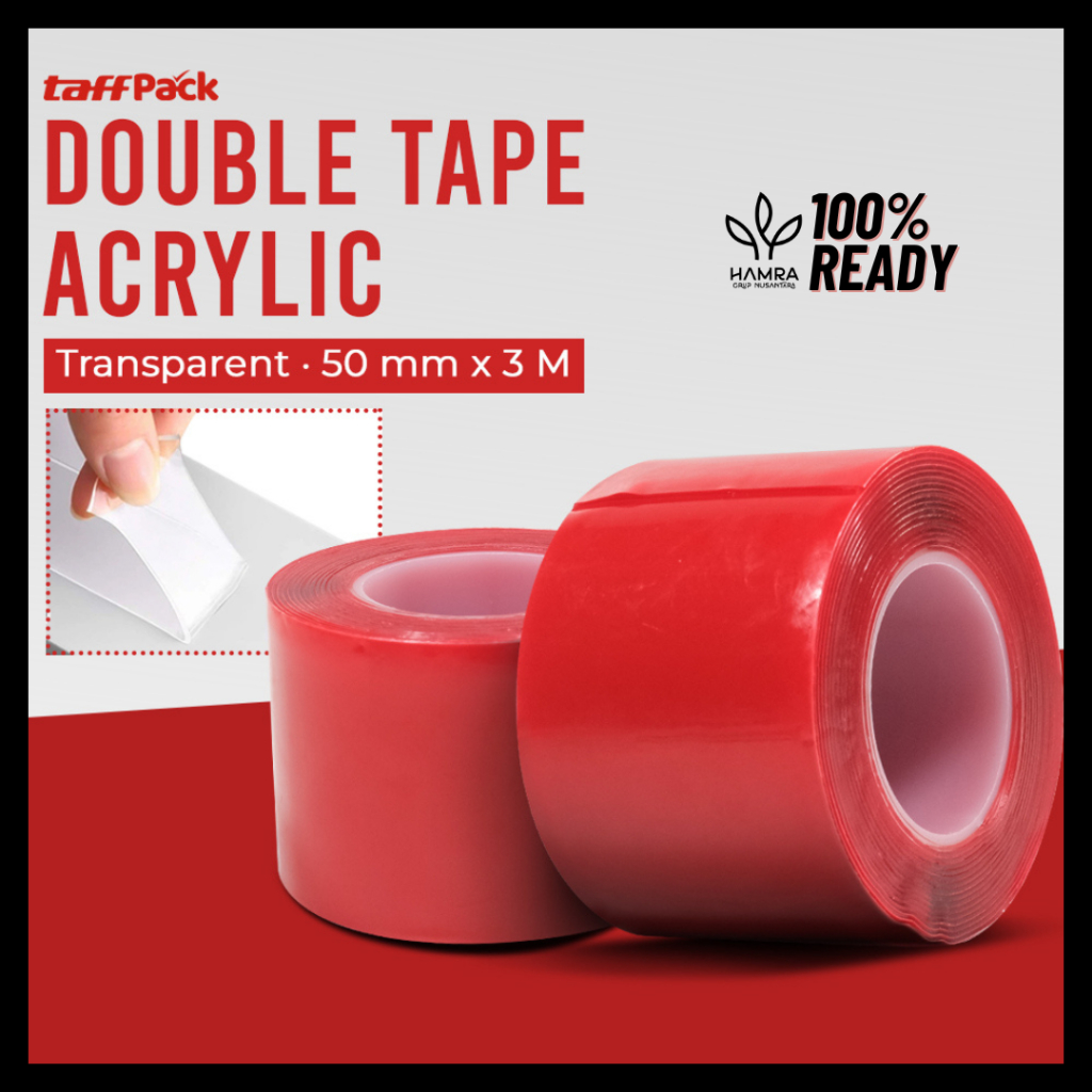 

Double Tape Acrylic / Double tip 50mmx3M / Double Tape Bening / Double Tape MutliFungsi